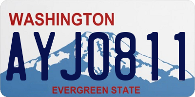 WA license plate AYJ0811