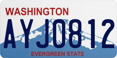 WA license plate AYJ0812