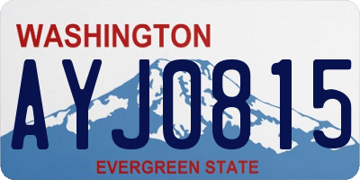 WA license plate AYJ0815