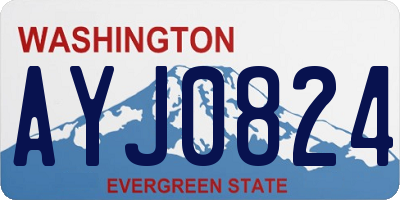 WA license plate AYJ0824