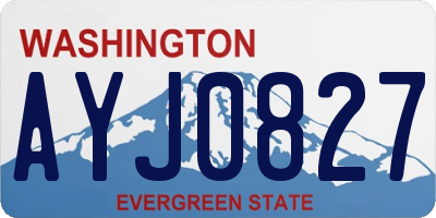 WA license plate AYJ0827