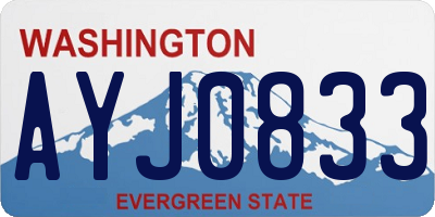WA license plate AYJ0833