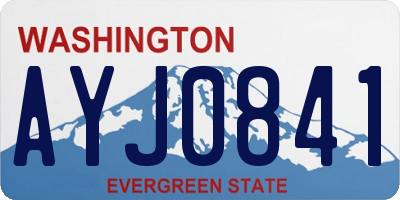 WA license plate AYJ0841