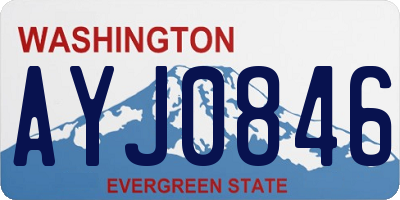 WA license plate AYJ0846