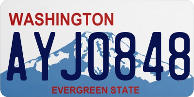 WA license plate AYJ0848