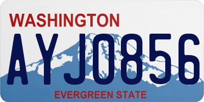WA license plate AYJ0856