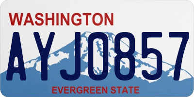 WA license plate AYJ0857