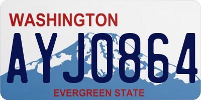 WA license plate AYJ0864