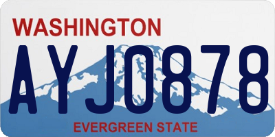 WA license plate AYJ0878
