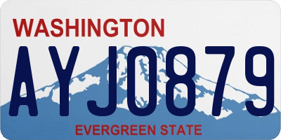 WA license plate AYJ0879