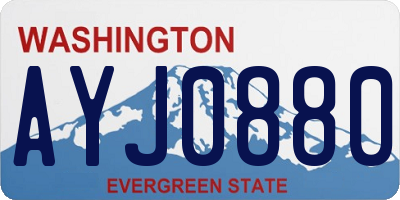 WA license plate AYJ0880