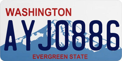 WA license plate AYJ0886