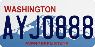 WA license plate AYJ0888