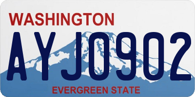 WA license plate AYJ0902