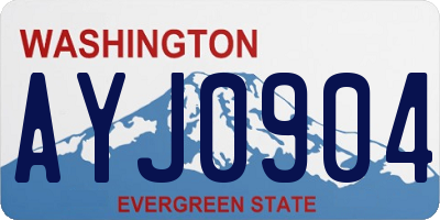WA license plate AYJ0904
