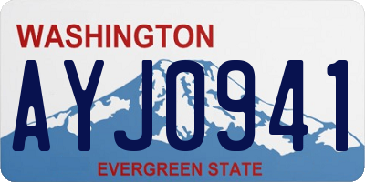 WA license plate AYJ0941
