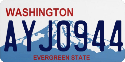 WA license plate AYJ0944