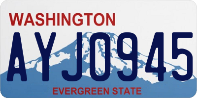 WA license plate AYJ0945