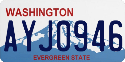 WA license plate AYJ0946