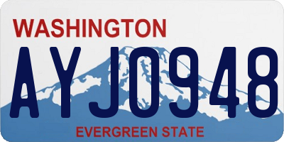 WA license plate AYJ0948