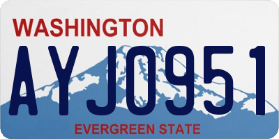 WA license plate AYJ0951