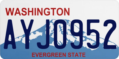 WA license plate AYJ0952