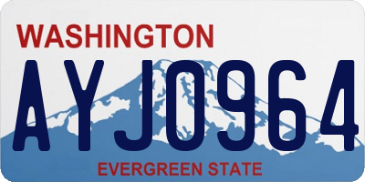 WA license plate AYJ0964