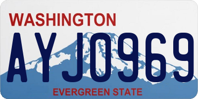 WA license plate AYJ0969