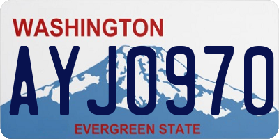 WA license plate AYJ0970