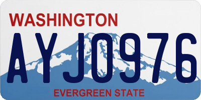 WA license plate AYJ0976