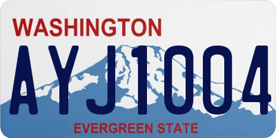 WA license plate AYJ1004