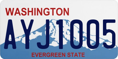WA license plate AYJ1005