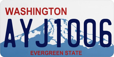 WA license plate AYJ1006