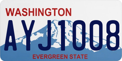 WA license plate AYJ1008