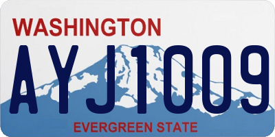 WA license plate AYJ1009
