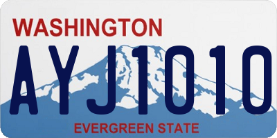 WA license plate AYJ1010