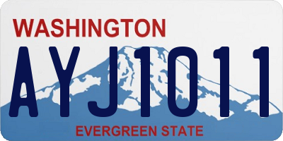 WA license plate AYJ1011