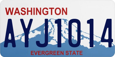 WA license plate AYJ1014