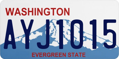 WA license plate AYJ1015