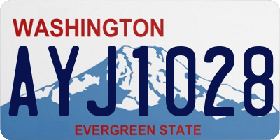 WA license plate AYJ1028