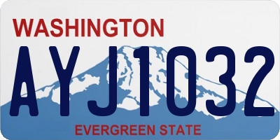 WA license plate AYJ1032