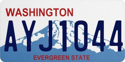 WA license plate AYJ1044