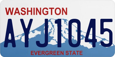 WA license plate AYJ1045
