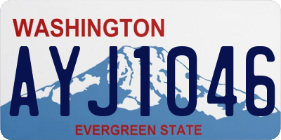 WA license plate AYJ1046
