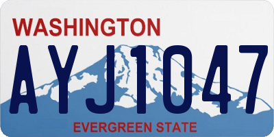 WA license plate AYJ1047