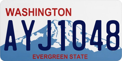 WA license plate AYJ1048
