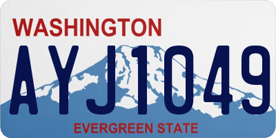 WA license plate AYJ1049
