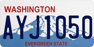 WA license plate AYJ1050