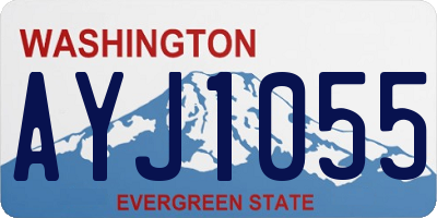 WA license plate AYJ1055