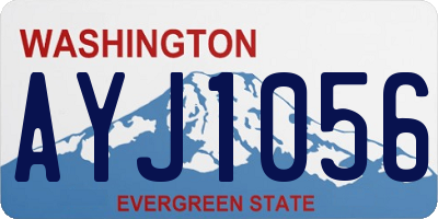 WA license plate AYJ1056
